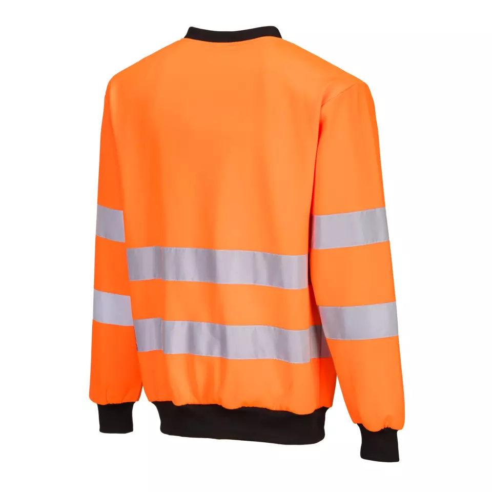 Portwest PW277OBR, PW2 Hi-Vis Sweatshirt, Orange/Black, image 8, gallery thumbnail