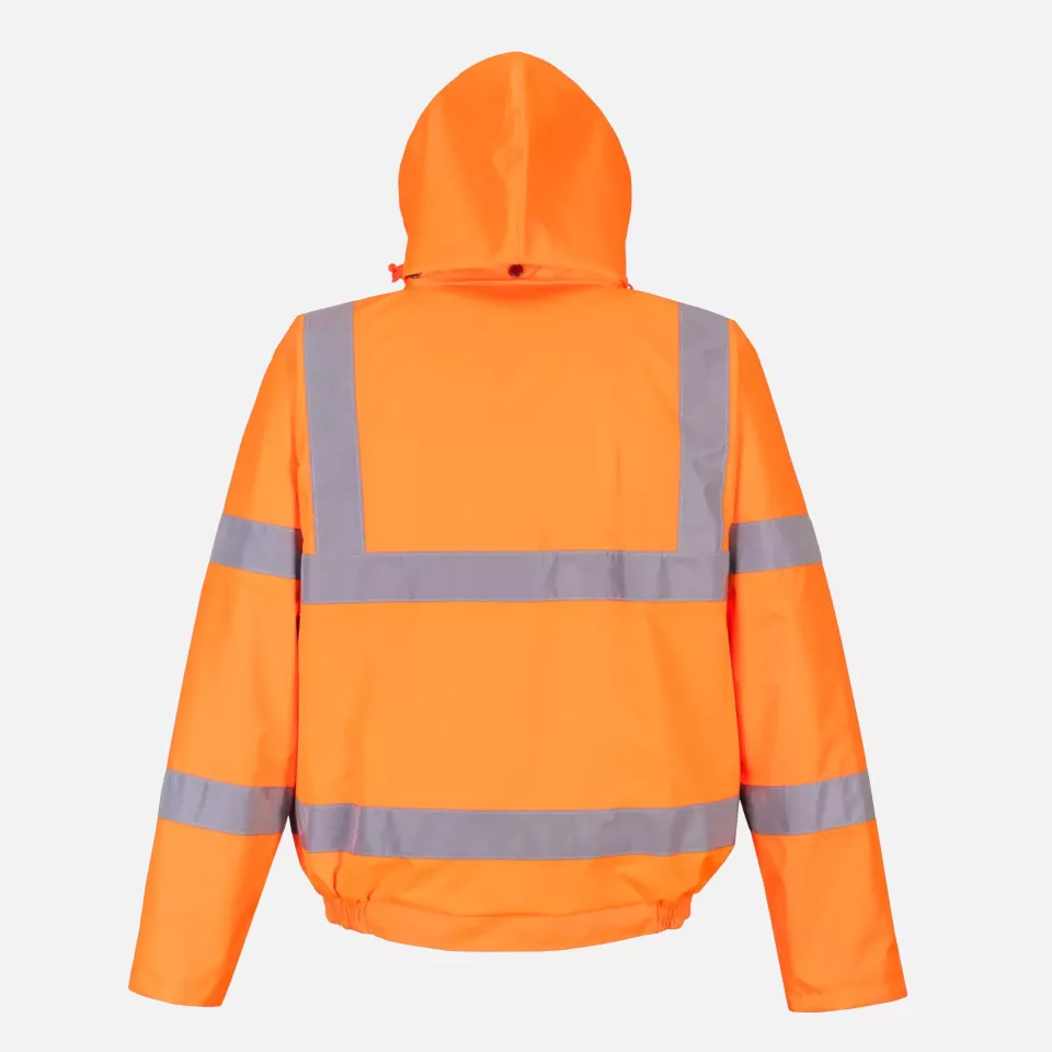 Portwest RT62ORR, Hi-Vis Breathable Rain Bomber Jacket, Orange, image 2, gallery thumbnail