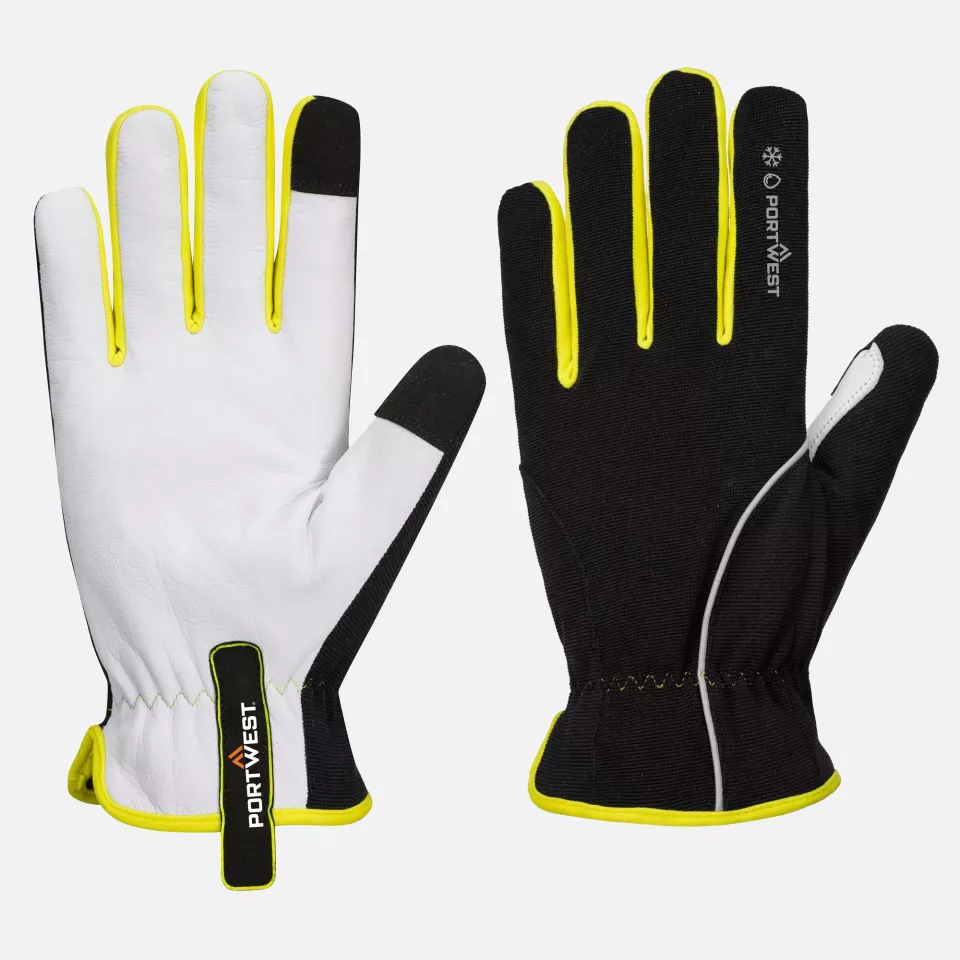 Portwest A776BKY, PW3 Winter Glove, Black/Yellow, image 3, gallery thumbnail