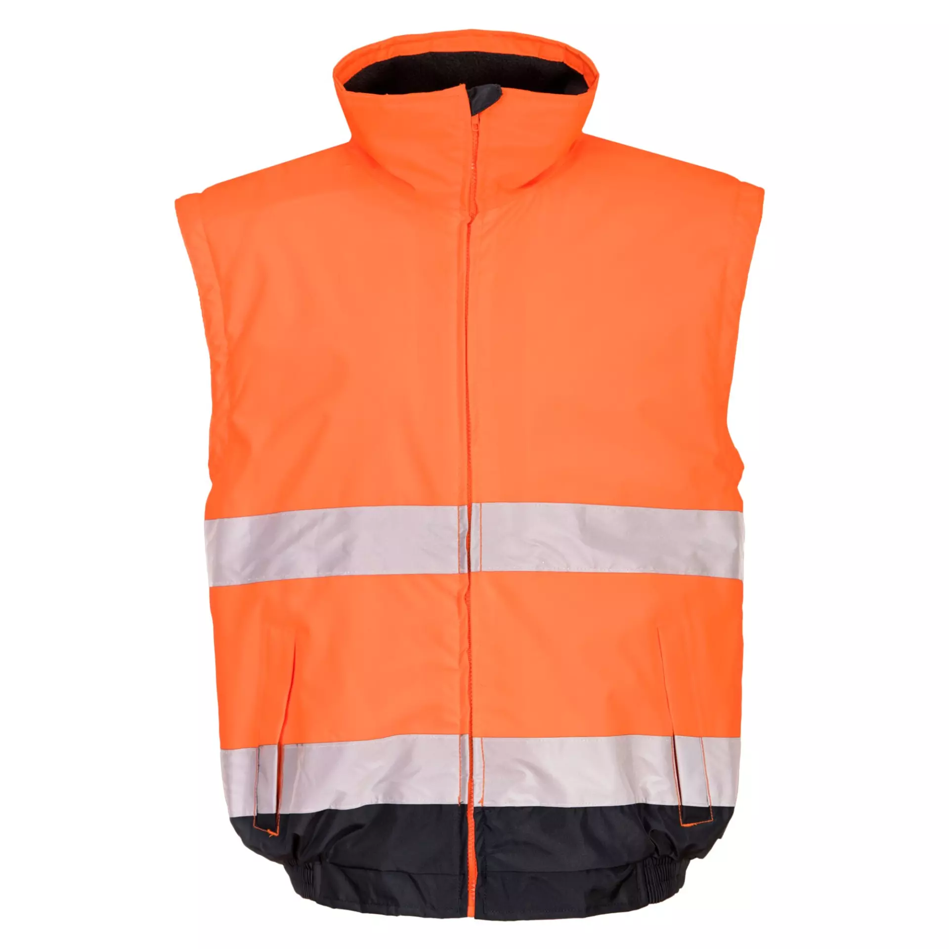 Portwest C464ONR, Hi-Vis 2-in-1 Contrast Essential Lite Bomber Jacket, Orange/Navy, image 4