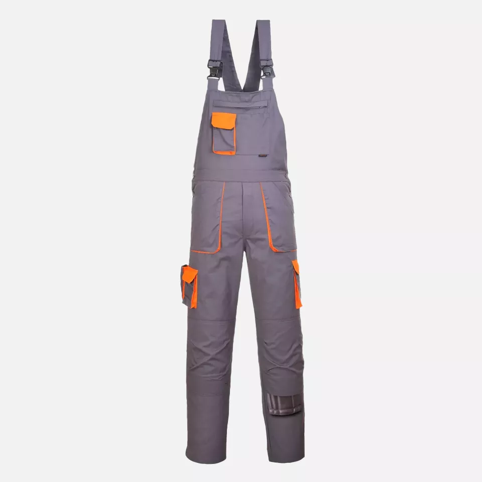Portwest TX12GRR, Texo Contrast Bib and Brace, Grey, image 1, gallery thumbnail
