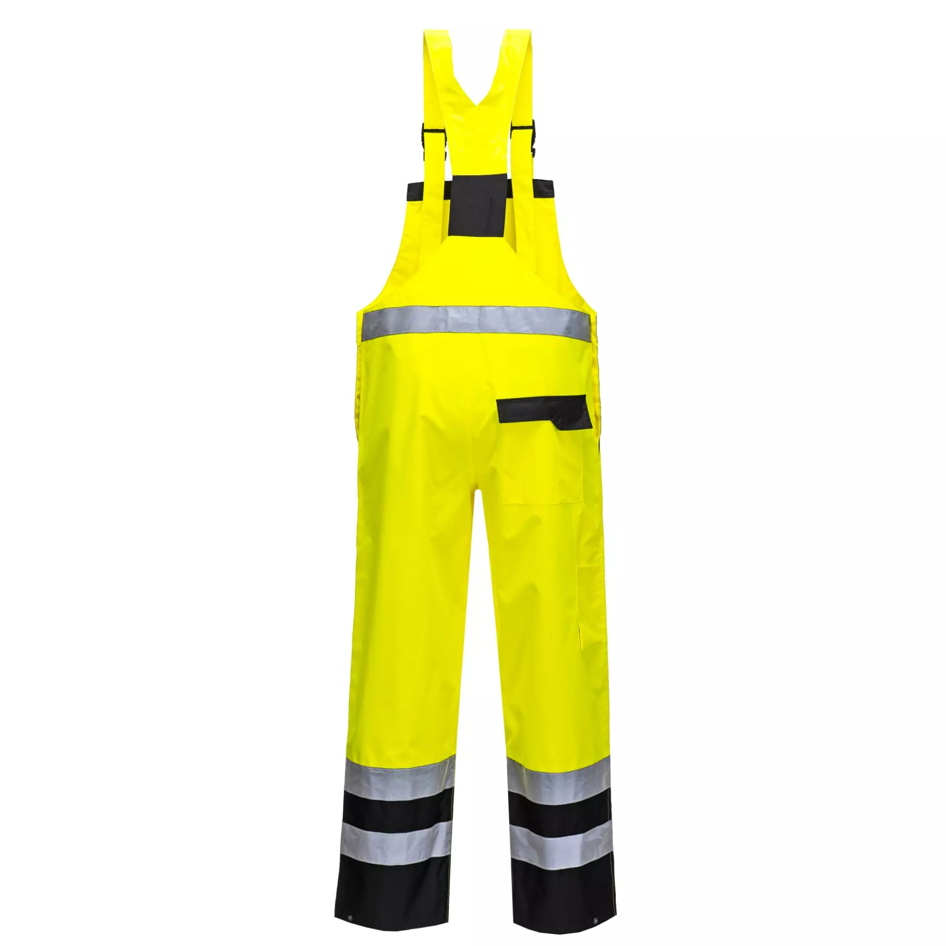 Portwest S488YBR, Hi-Vis Breathable Contrast Rain Bib and Brace, Yellow/Black, image 2