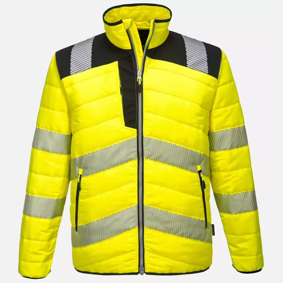 Portwest PW371YBR, PW3 Hi-Vis Baffle Jacket, Yellow/Black, image 1, gallery thumbnail