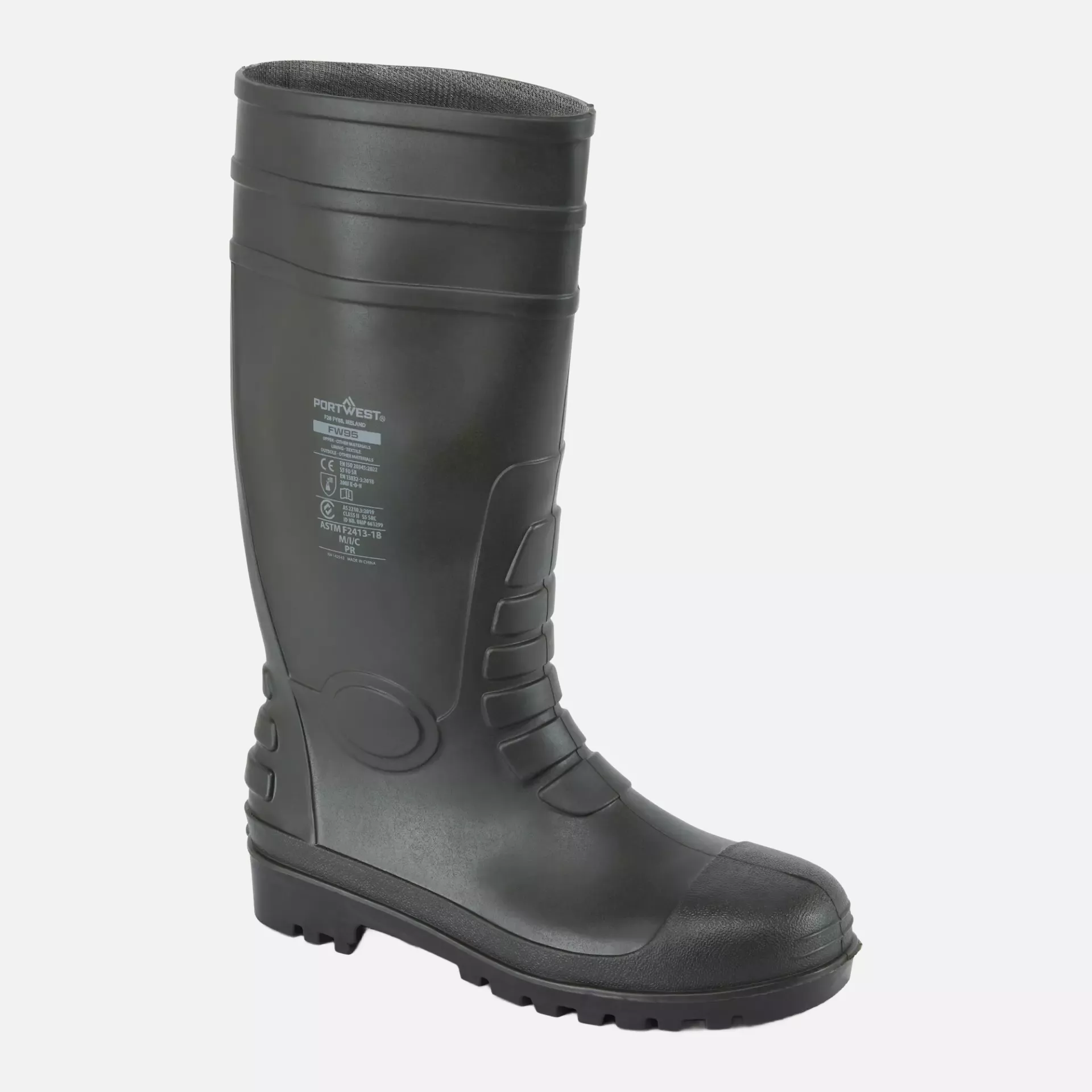 Portwest FW95GNR, Wellington Steel PVC S5 FO, Green, image 2