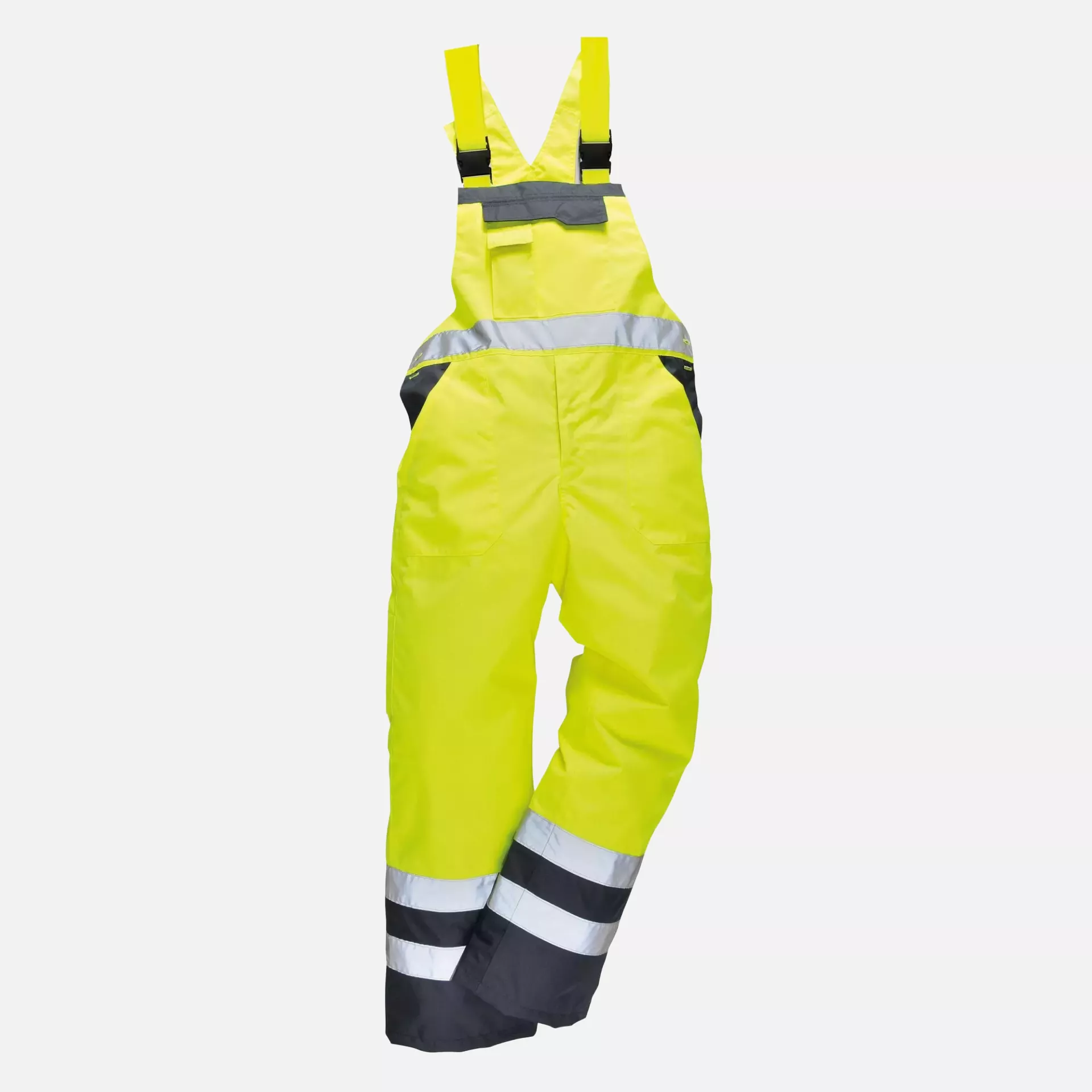 Portwest S488YNR, Hi-Vis Breathable Contrast Rain Bib and Brace, Yellow/Navy, image 4