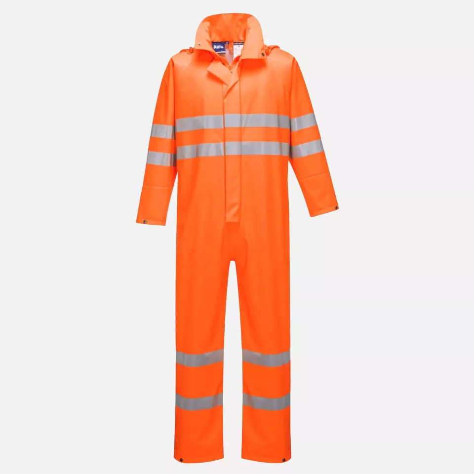 Portwest S495ORR, Sealtex Ultra Hi-Vis Rain Coverall, Orange, image 1, gallery thumbnail