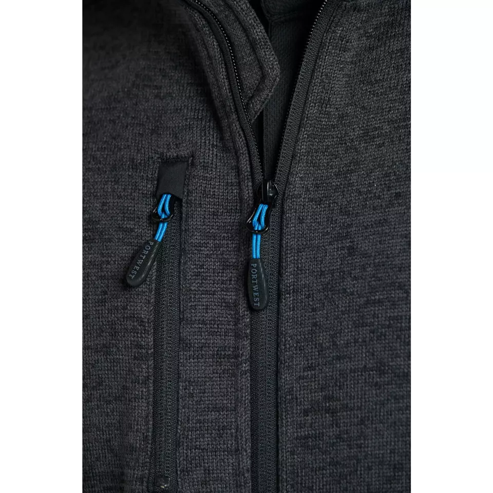 Portwest T830GMR, KX3 Performance Fleece, Grey Marl, image 3, gallery thumbnail