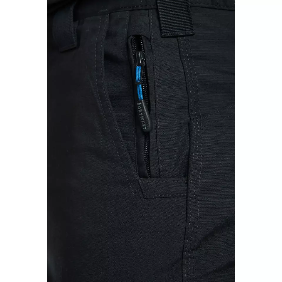 Portwest T802BKR, KX3 Ripstop Trousers, Black, image 6, gallery thumbnail