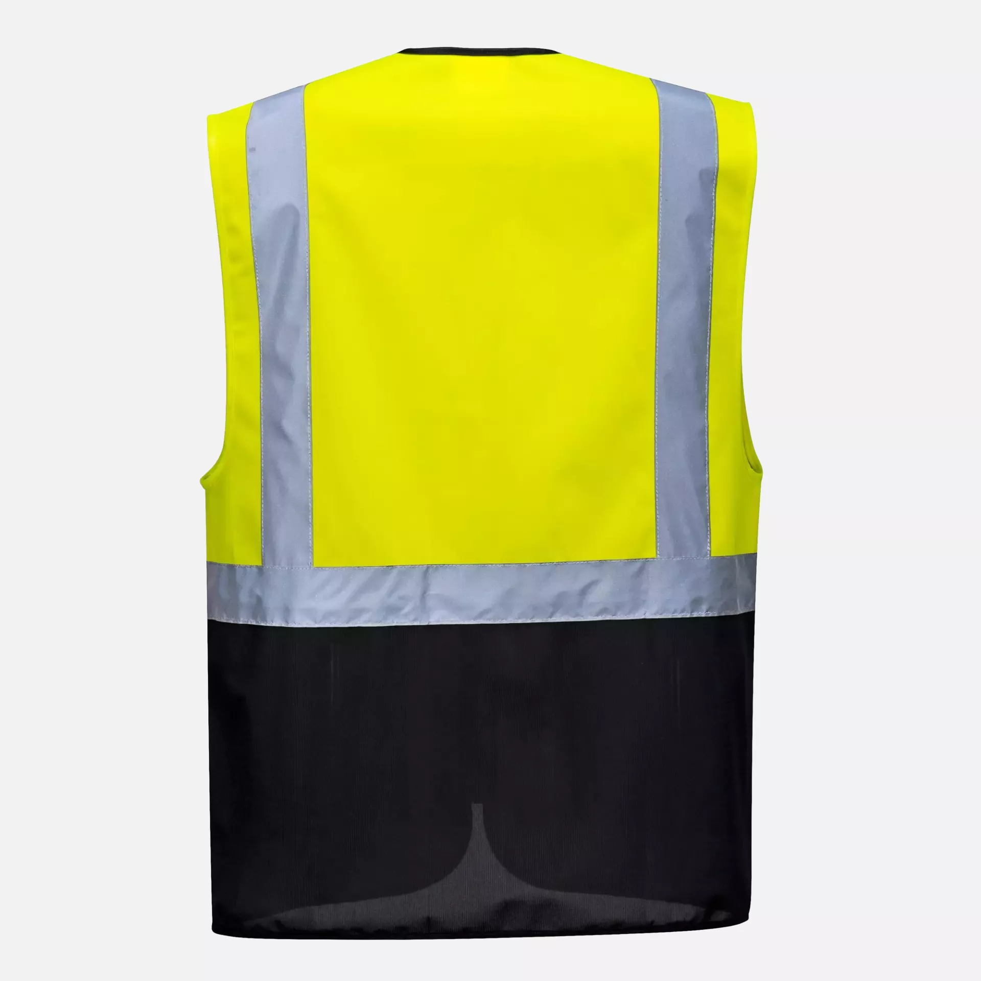 Portwest C476YBR, Warsaw Hi-Vis Contrast Executive Vest, Yellow/Black, image 3