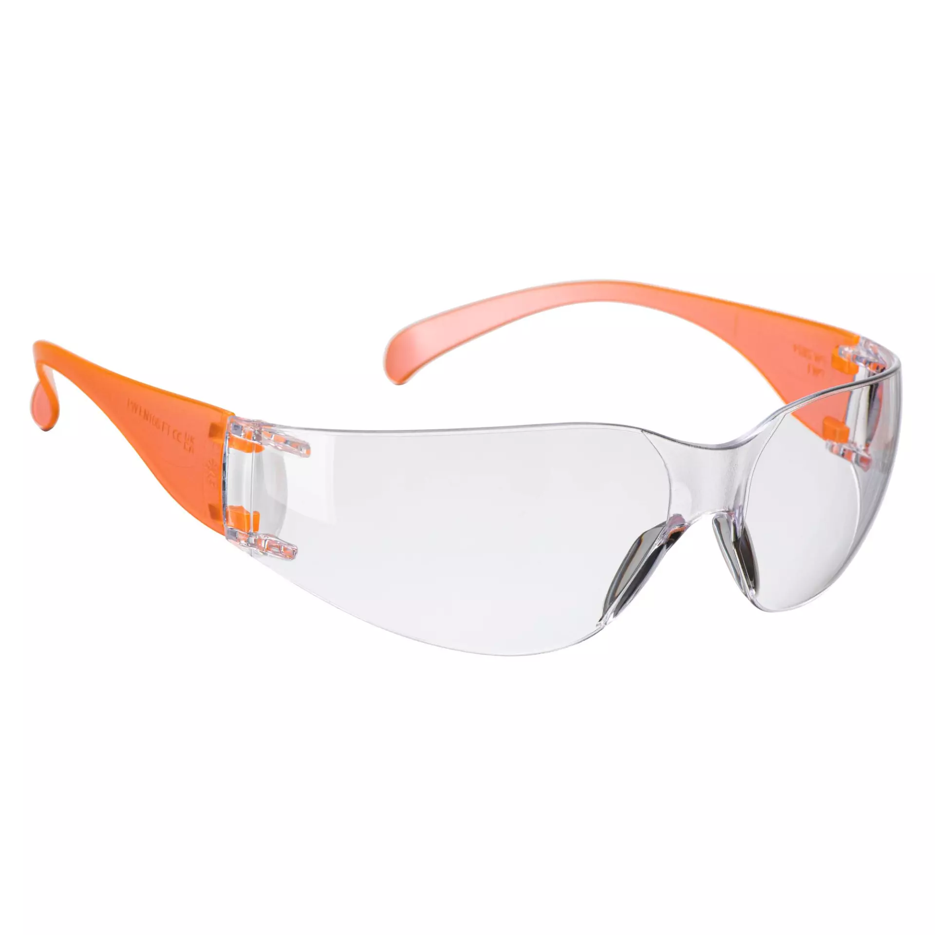 Portwest PW32COH, Wrap Around Safety Glasses, Orange, image 1