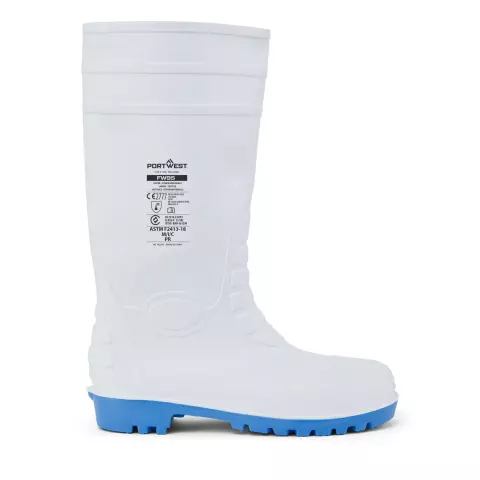 Portwest Wellington Steel PVC S5 FO, White