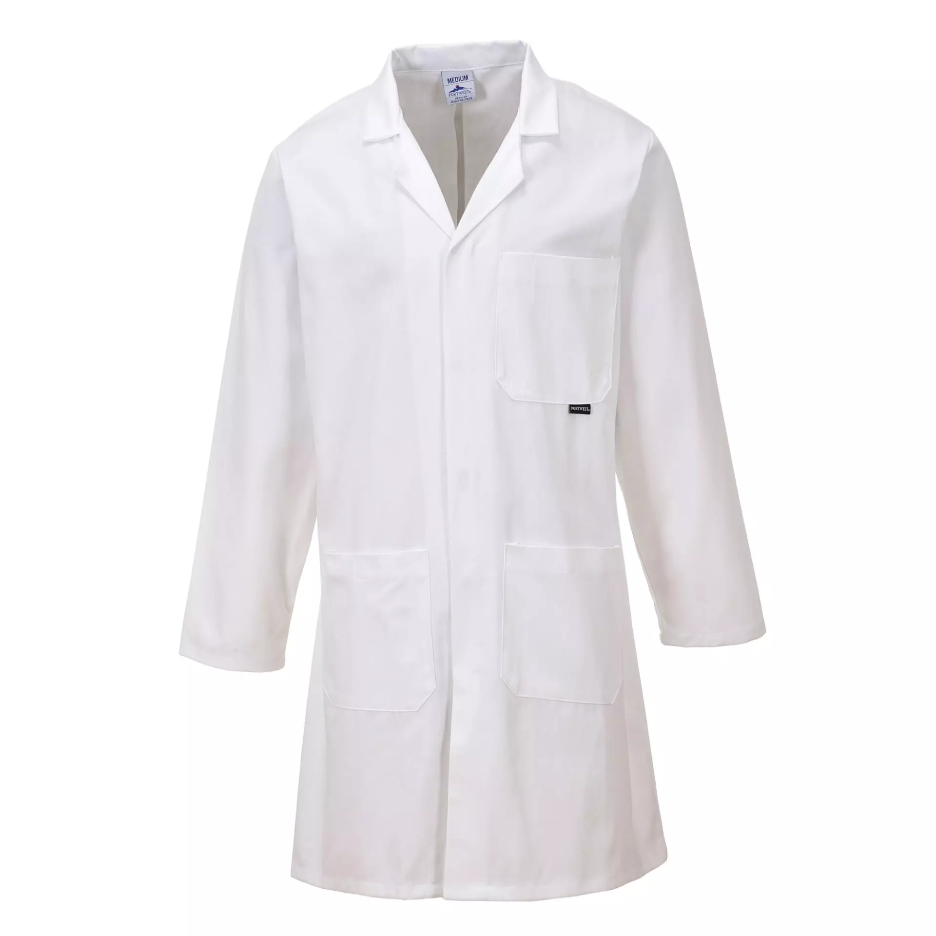 Portwest C851WHR, Standard Cotton Coat, White, image 1