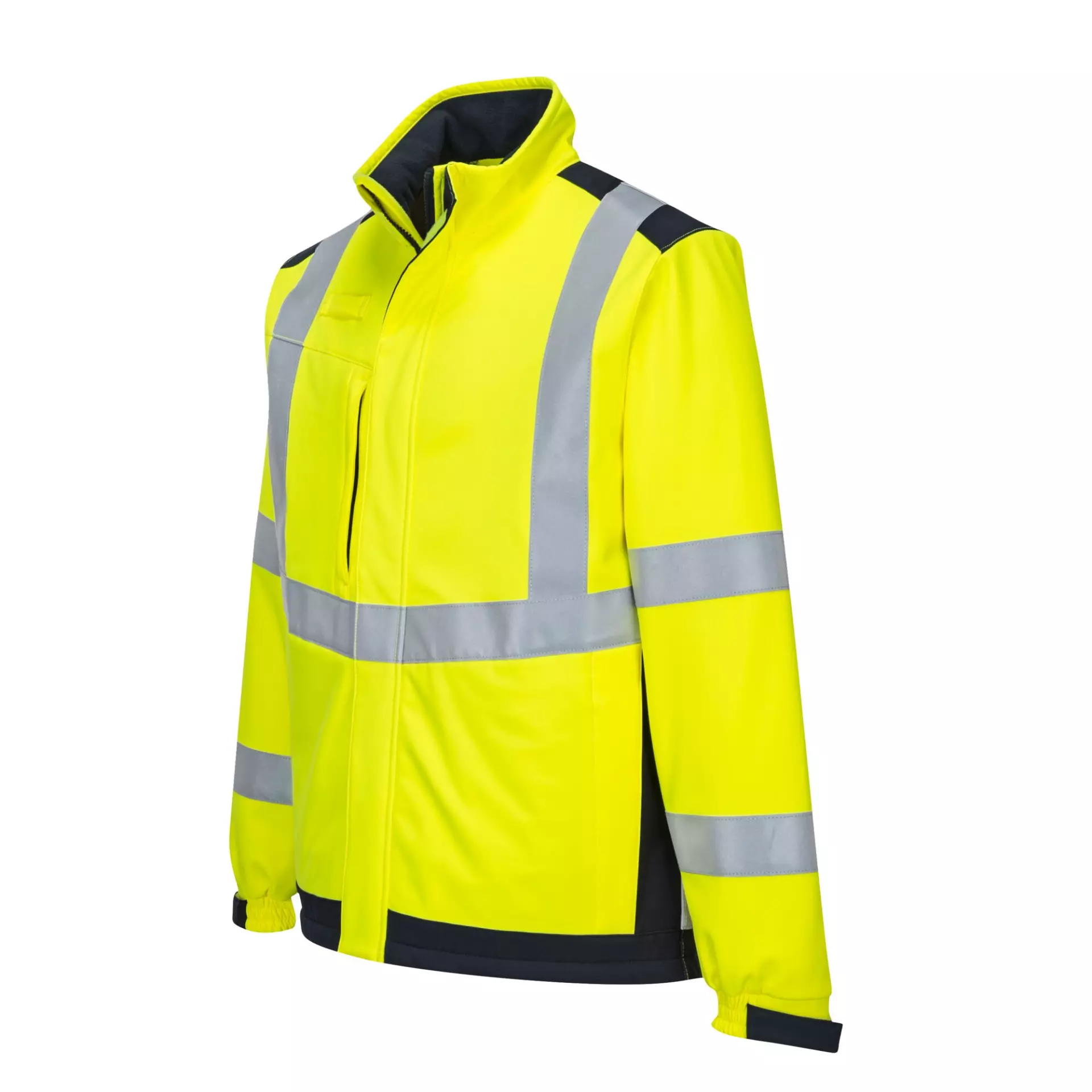 Portwest MV72YNR, Modaflame Multi Norm Arc Softshell Jacket, Yellow/Navy, image 4