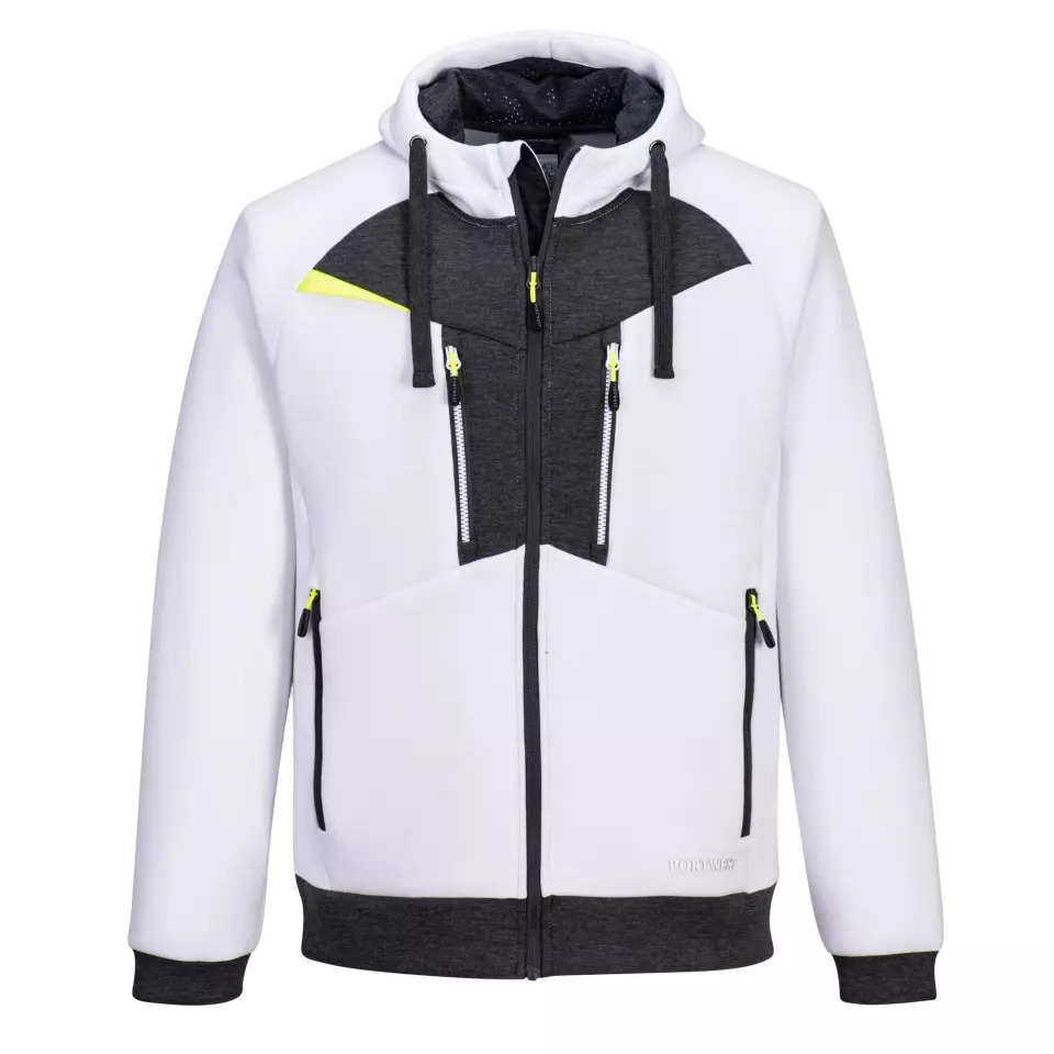 Portwest DX472WHR, DX4 Zipped Hoodie, White, image 1, gallery thumbnail
