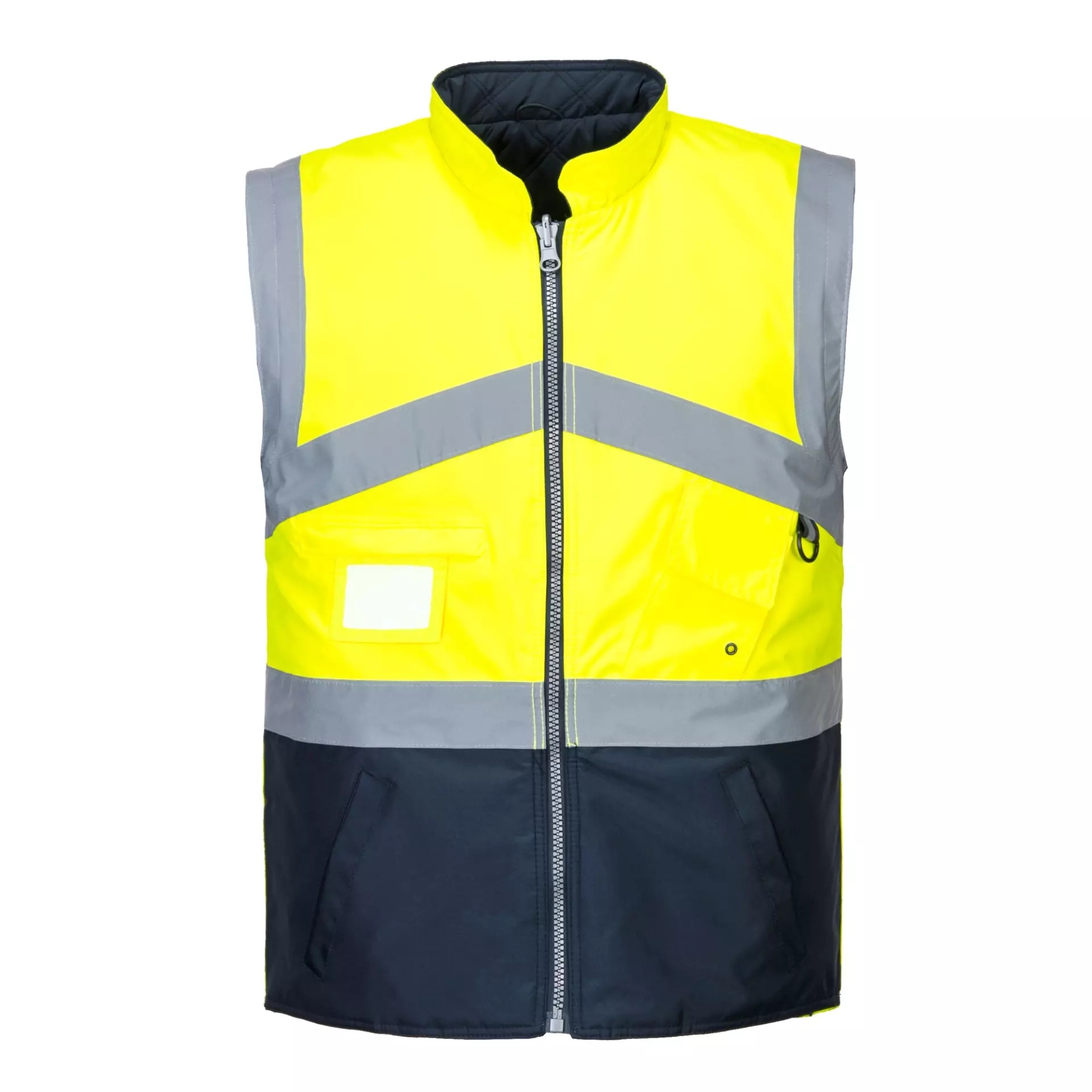 Portwest S769YNR, Hi-Vis Breathable 2-in-1 Contrast Reversible Jacket, Yellow/Navy, image 4
