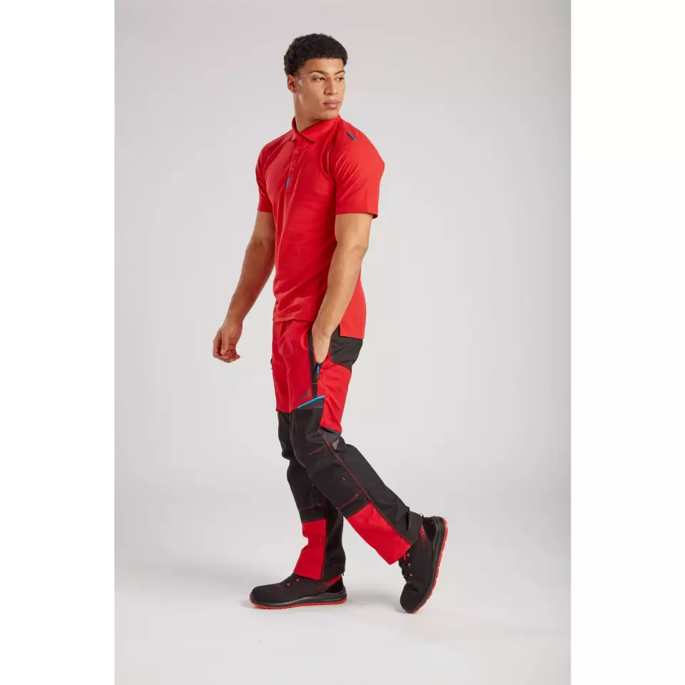 Portwest T720DRR, WX3 Polo Shirt, Deep Red, image 4, gallery thumbnail