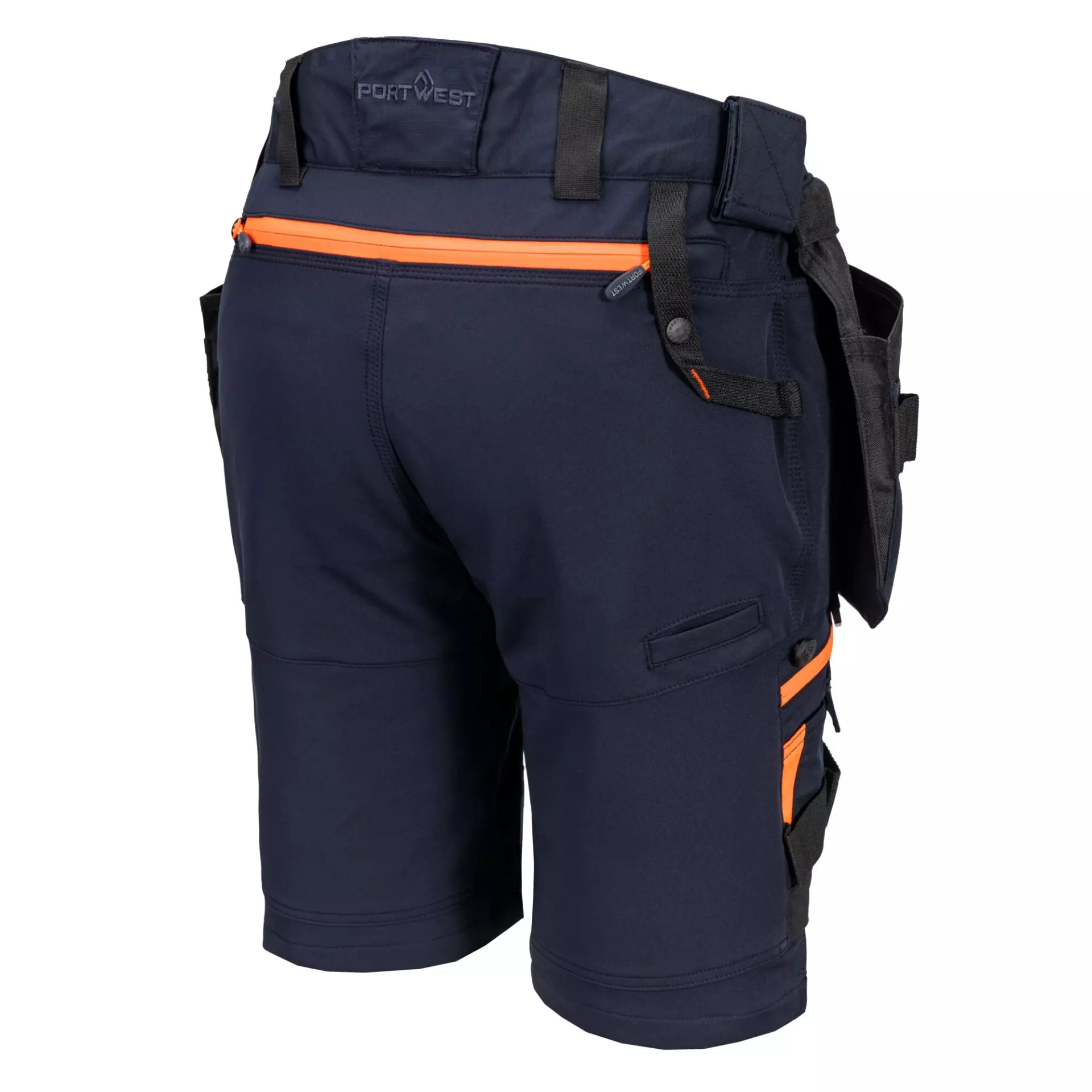 Portwest DX444DNR, DX4 Detachable Holster Pocket Shorts, Dark Navy, image 3