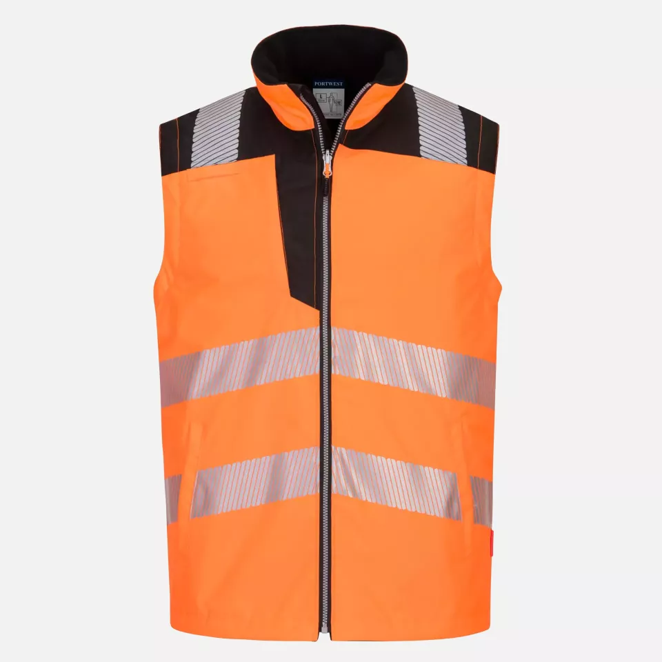 Portwest PW367OBR, PW3 Hi-Vis Breathable 5-in-1 Jacket, Orange/Black, image 6, gallery thumbnail