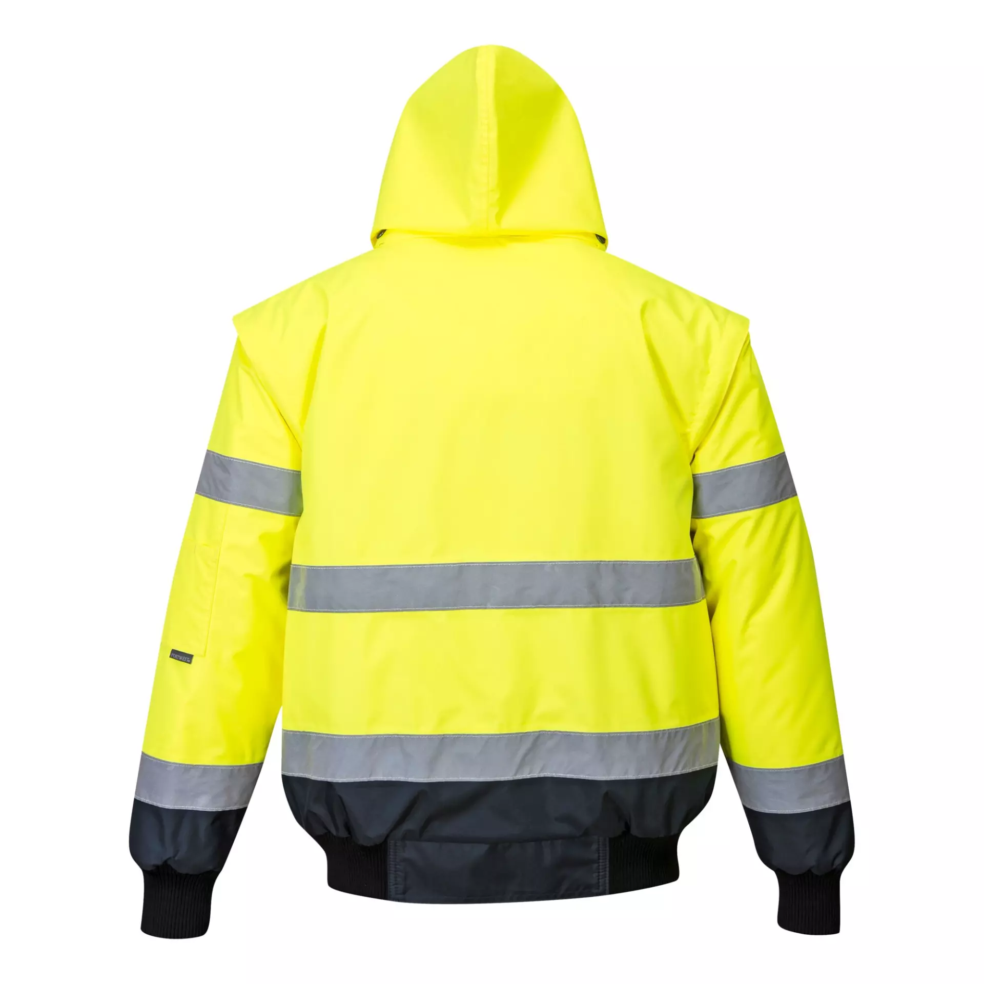 Portwest C465YNR, Hi-Vis 3-in-1 Contrast Bomber Jacket, Yellow/Navy, image 3
