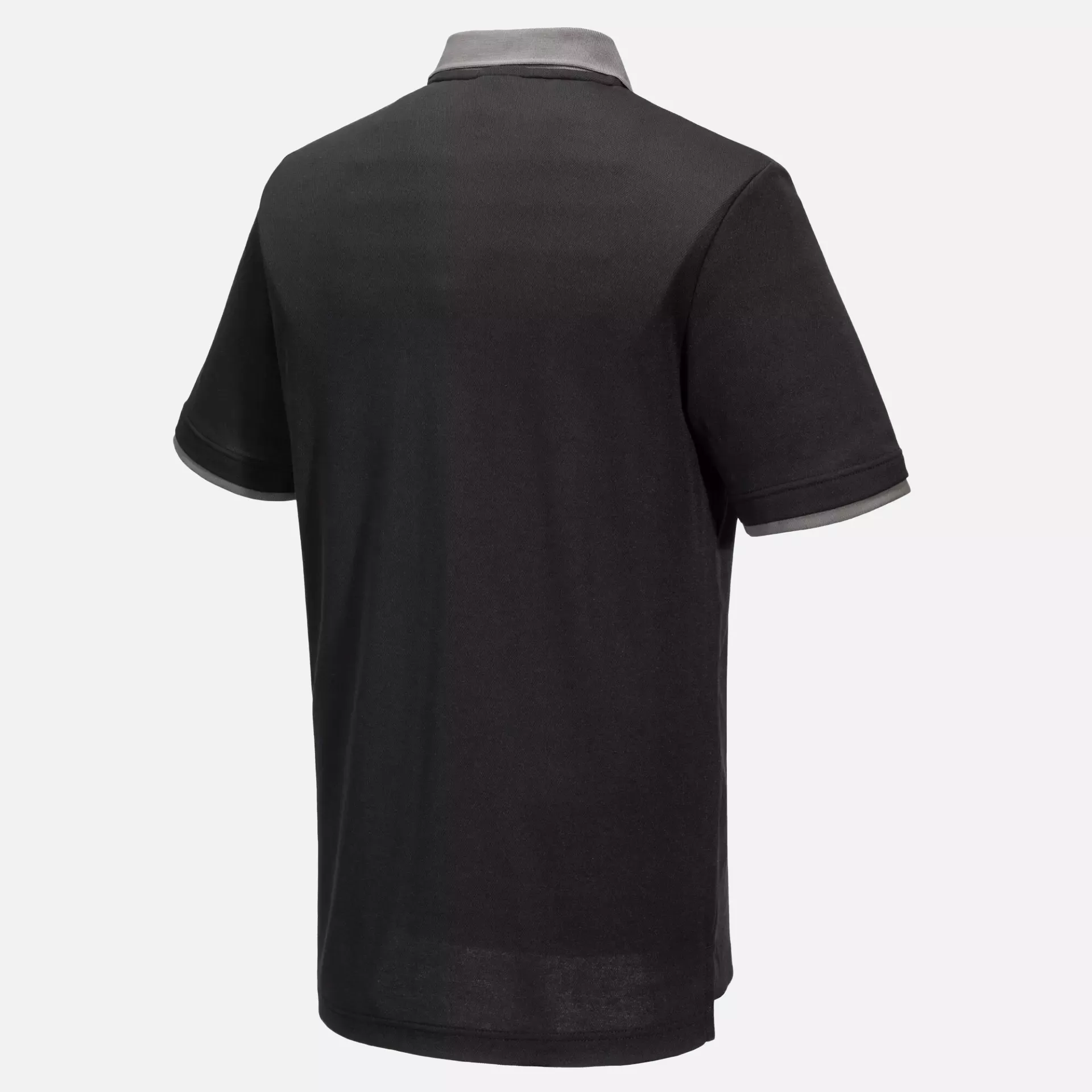 Portwest PW210BZR, PW2 Cotton Comfort Poloshirt Kurzarm, Schwarz/Zoom Grau, image 3