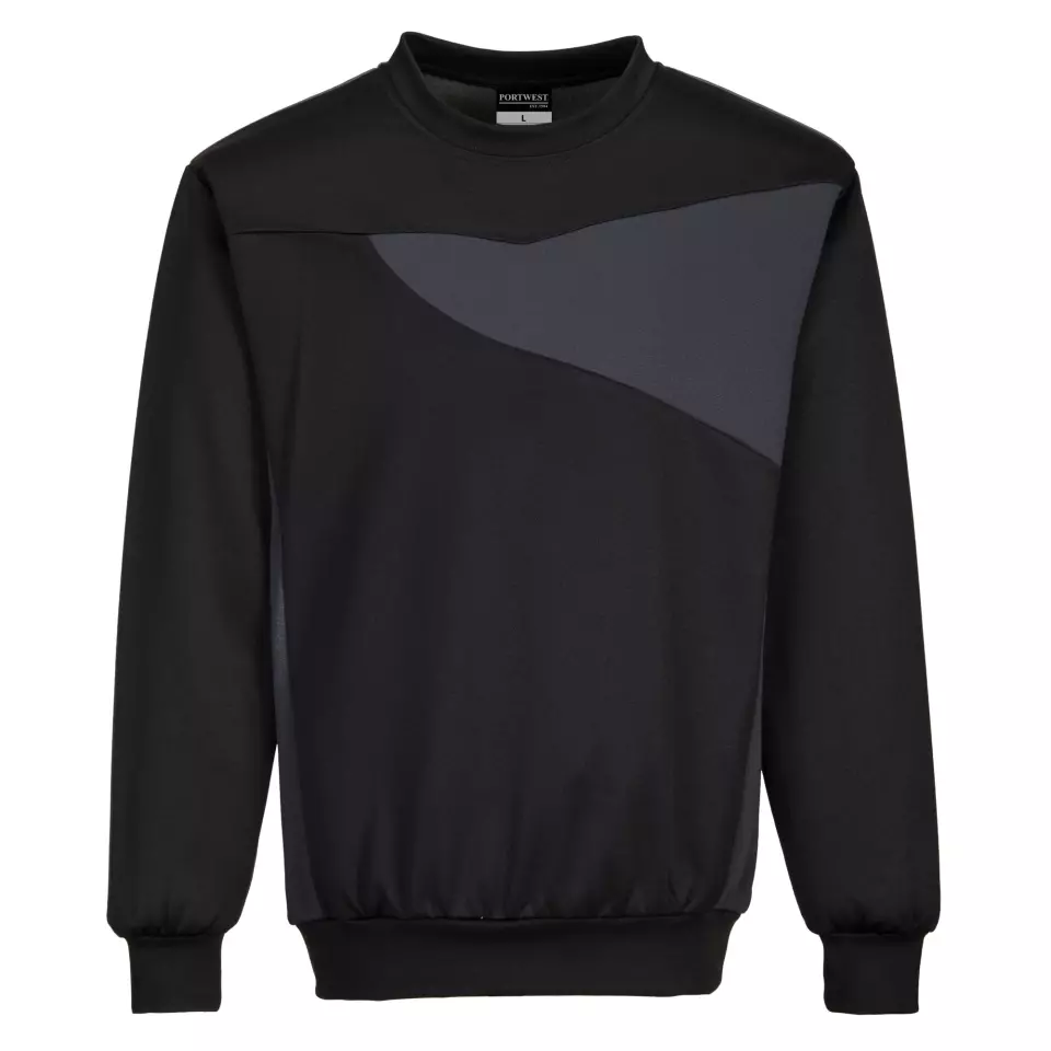 Portwest PW273BZR, PW2 Sweatshirt, Black/Zoom Grey, image 1, gallery thumbnail