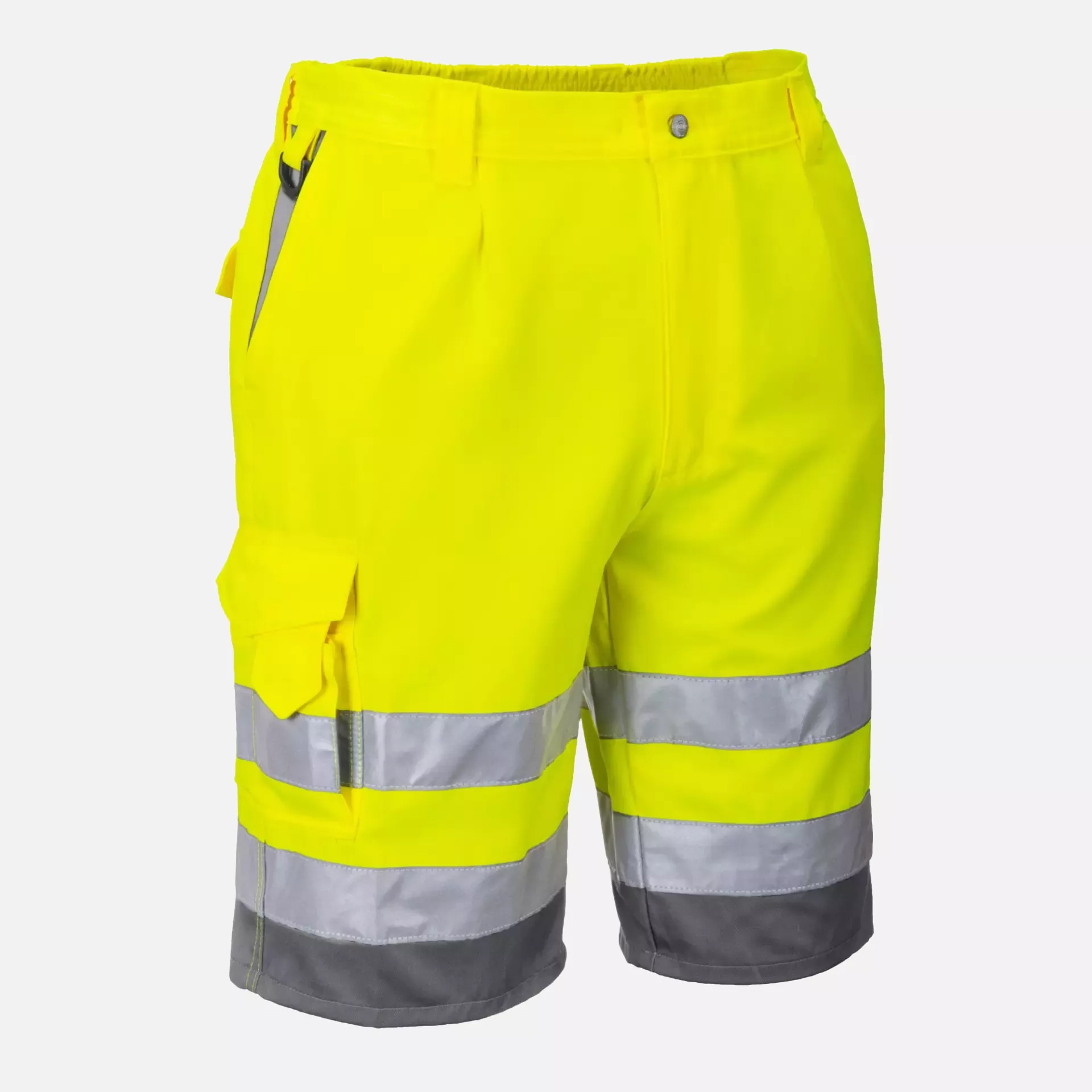 Portwest E043YGY, Hi-Vis Contrast Shorts, Yellow/Grey, image 1