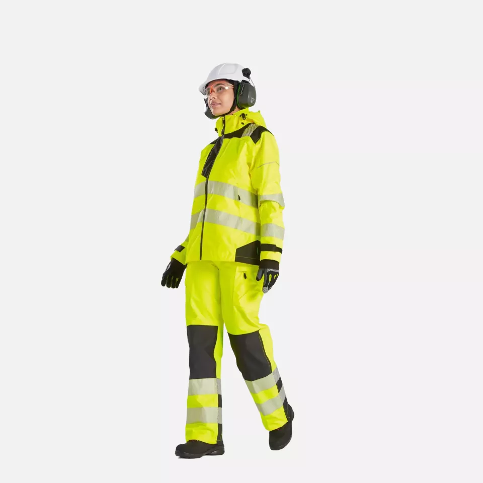 Portwest PW389YBR, PW3 Hi-Vis Women's Rain Jacket, Yellow/Black, image 8, gallery thumbnail