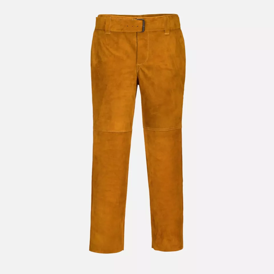 Portwest SW31TAR, FR Leather Welding Trousers, Tan, image 1, gallery thumbnail