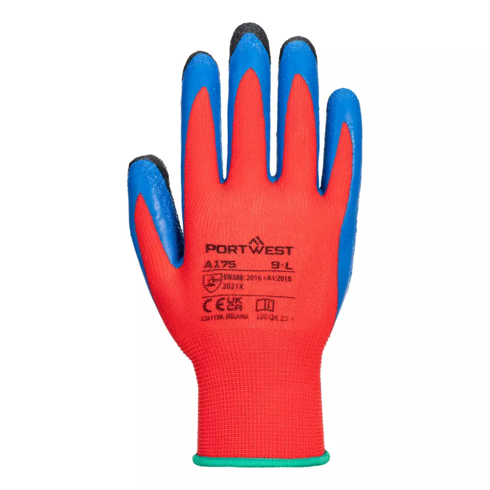 Portwest A175R4R, Duo-Flex Glove, Red/Blue, image 1, gallery thumbnail