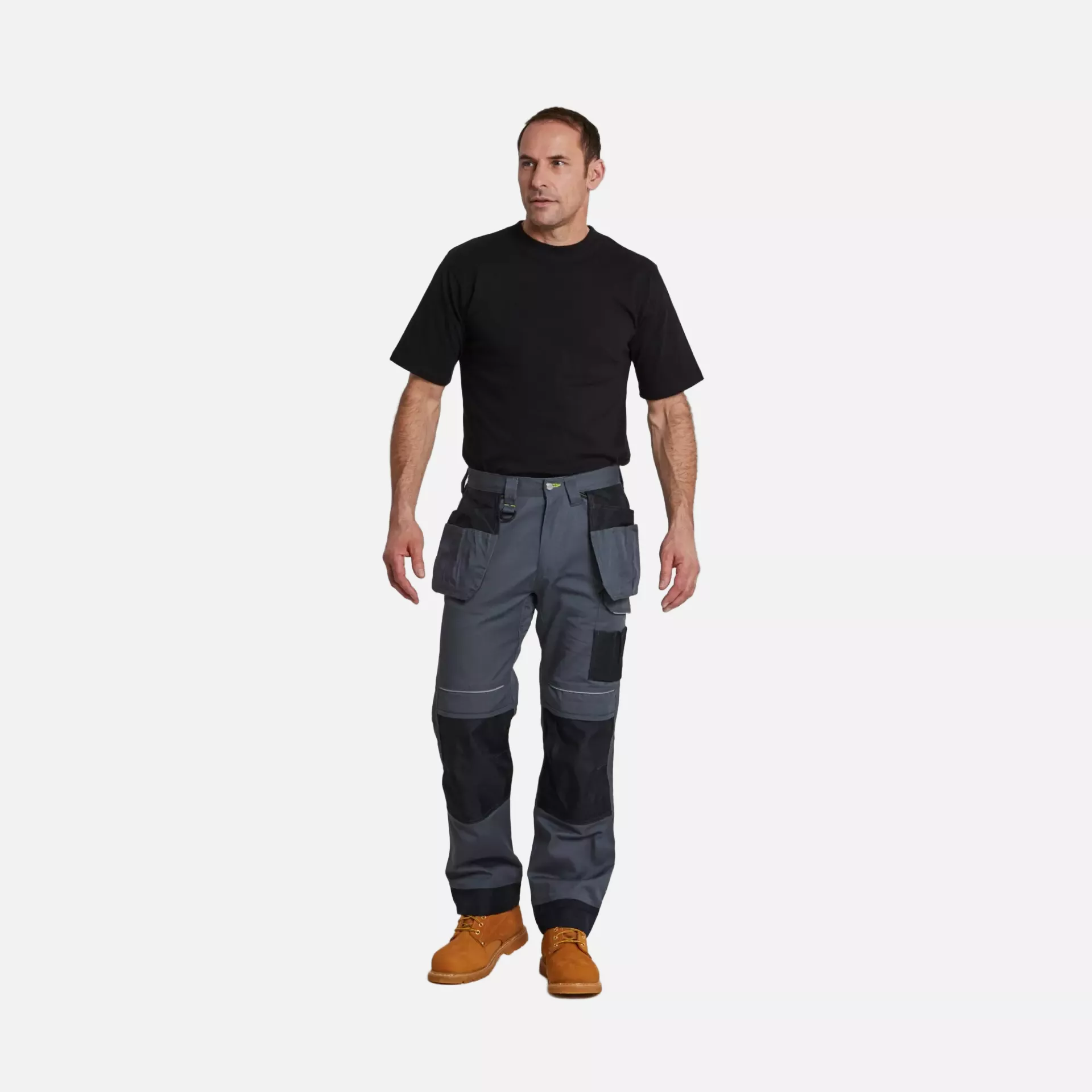 Portwest T602ZBR, PW3 Holster Work Trousers, Zoom Grey/Black, image 2