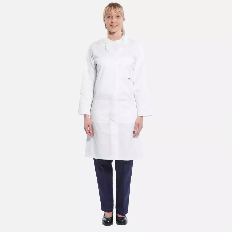 Portwest LW63WHR, Women's Standard Coat, White, image 3, gallery thumbnail