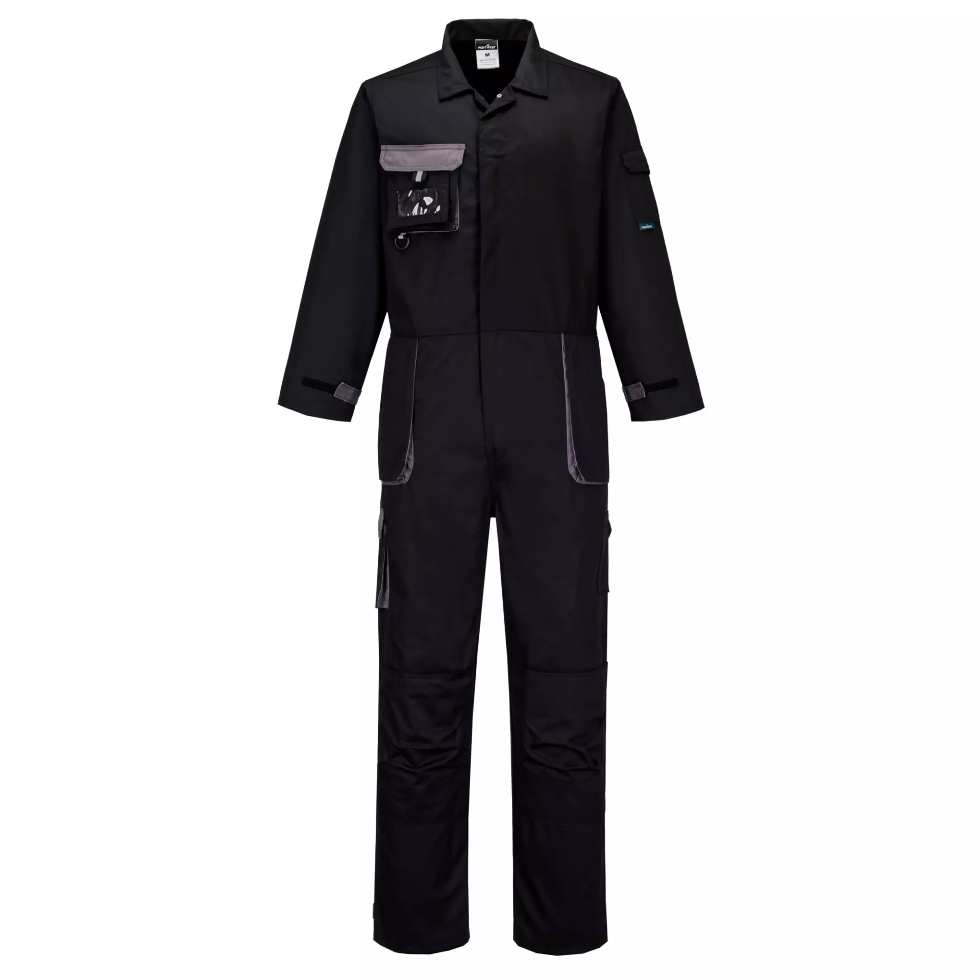 Portwest TX15BKR, Texo Contrast Coverall, Black
