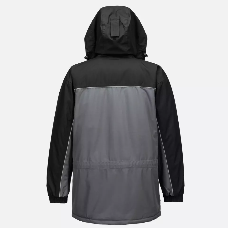 Portwest S562BYR, Ripstop Winter Jacket, Black/Grey, image 2, gallery thumbnail