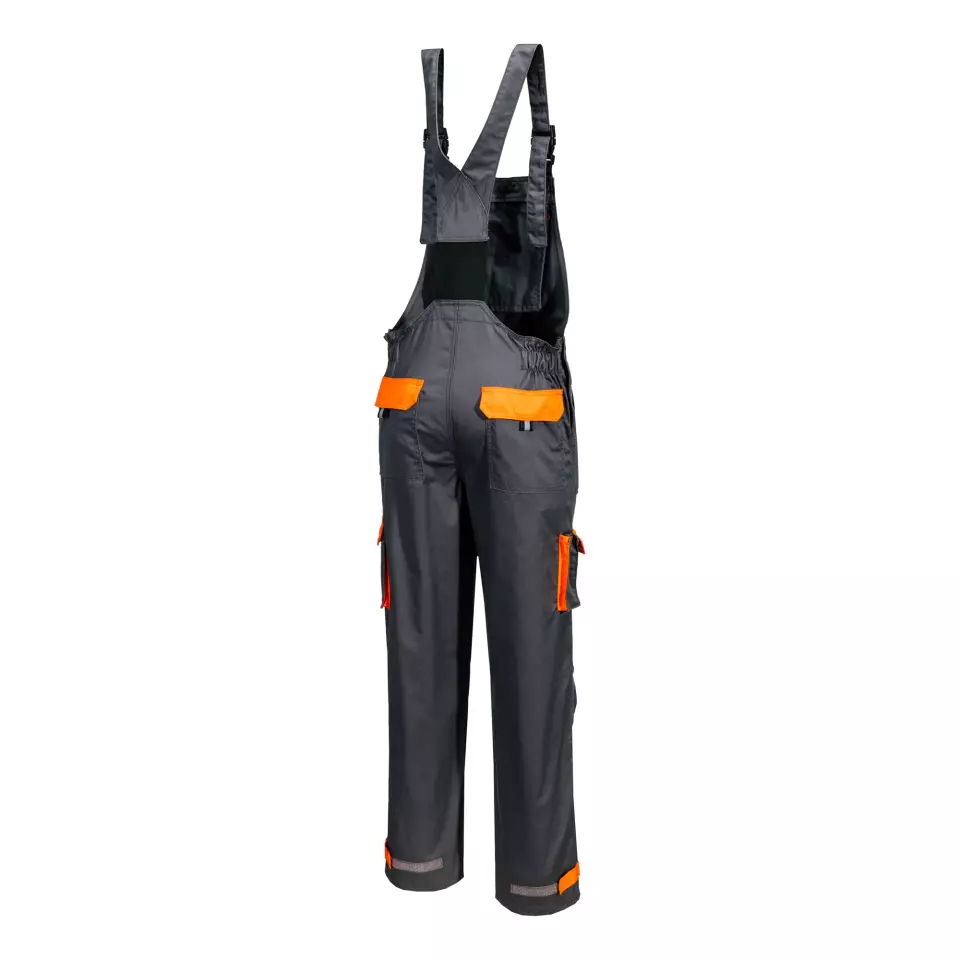 Portwest TX12GRR, Texo Contrast Bib and Brace, Grey, image 3, gallery thumbnail