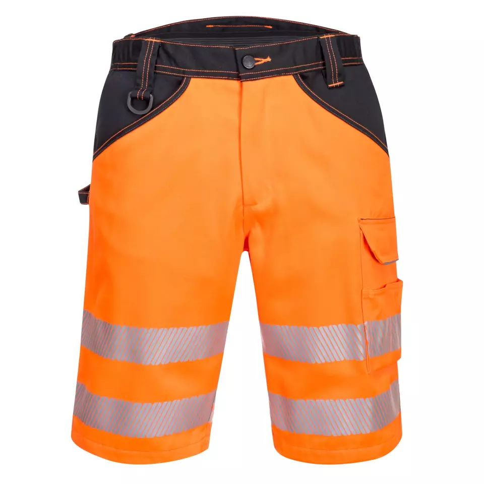 Portwest PW348OBR, PW3 Hi-Vis Shorts, Orange/Black