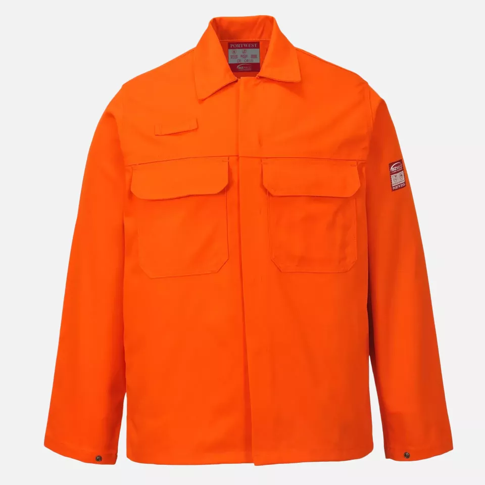 Portwest BIZ2ORR, Bizweld FR Jacket, Orange, image 1, gallery thumbnail