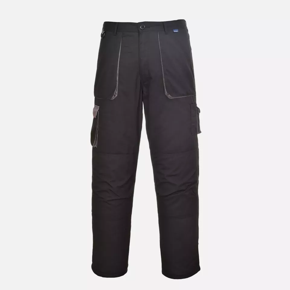 Portwest TX16BKR, Texo Contrast Trousers - Lined, Black, image 1, gallery thumbnail