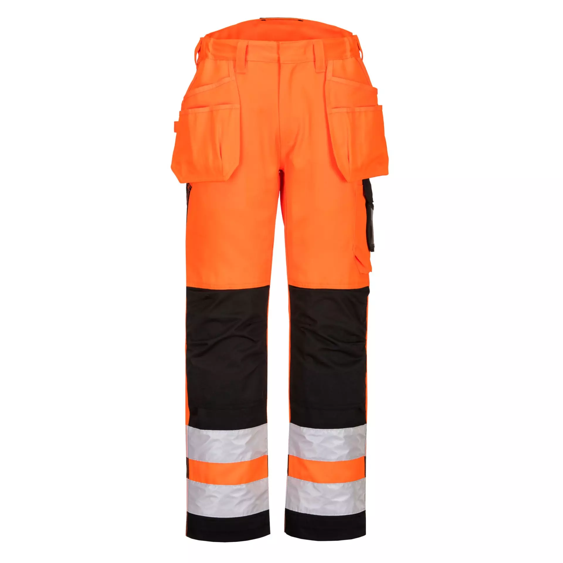 Portwest PW242OBR, PW2 Hi-Vis Holster Pocket Trousers, Orange/Black, image 3