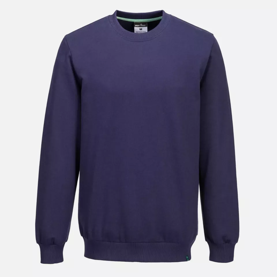 Portwest EC300NAR, Recycelbares Sweatshirt aus Bio-Baumwolle, Marine, image 1, gallery thumbnail