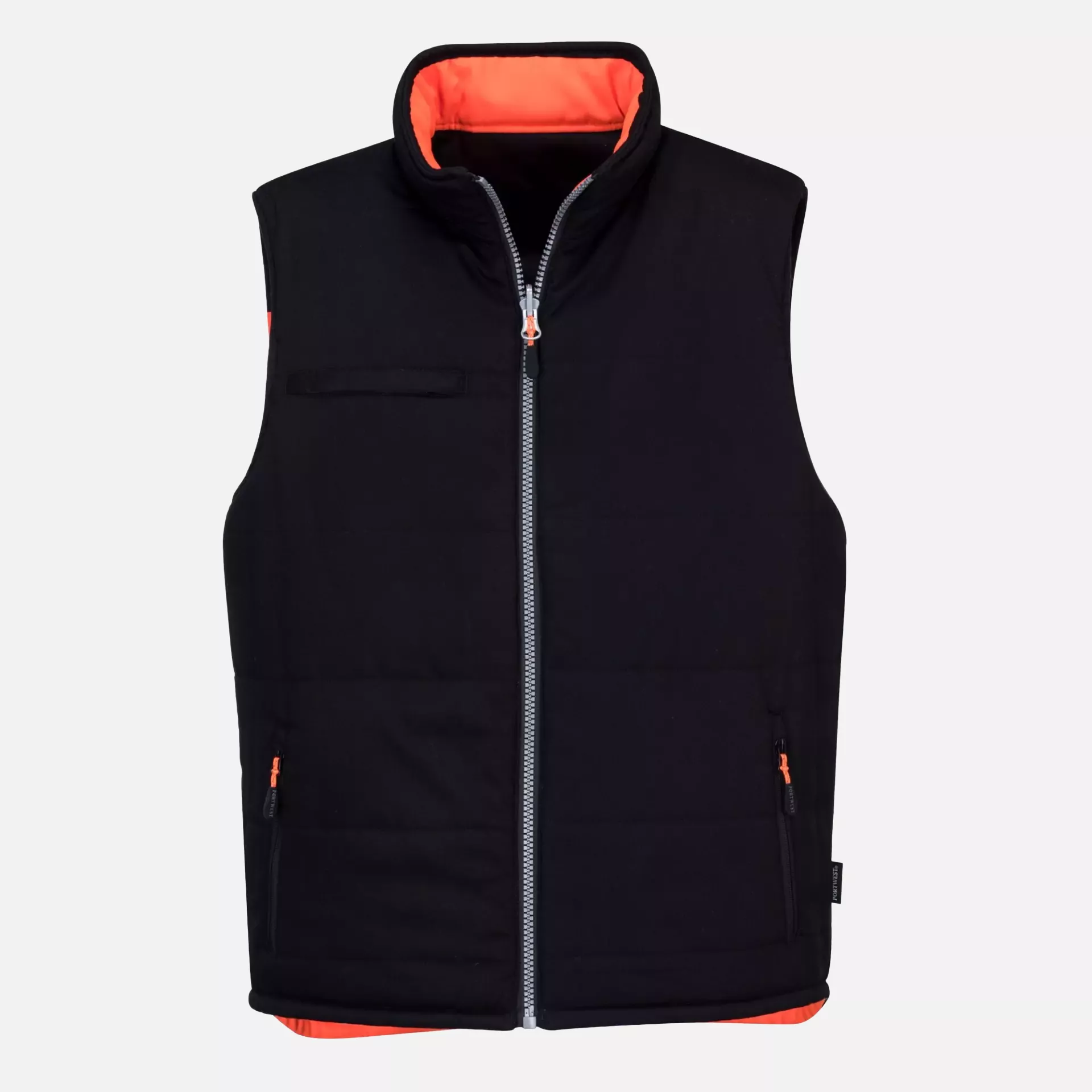 Portwest PW374OBR, PW3 Hi-Vis Reversible Bodywarmer, Orange/Black, image 3