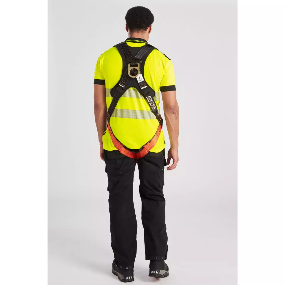 Portwest T180YBR, PW3 Hi-Vis Cotton Comfort Polo Shirt S/S, Yellow/Black, image 10, gallery thumbnail