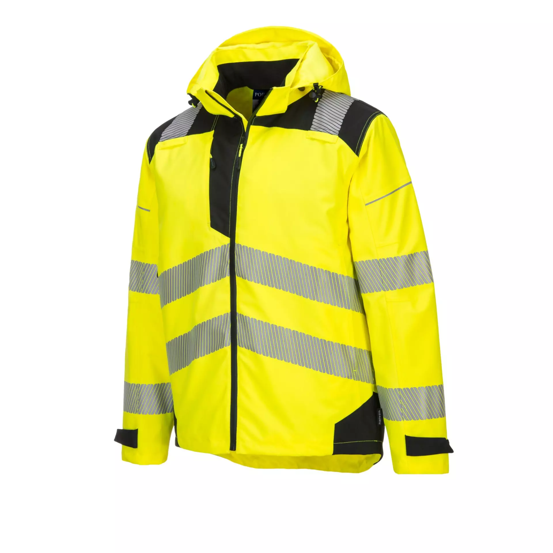 Portwest PW360YBR, PW3 Hi-Vis Extreme Rain Jacket, Yellow/Black, image 3