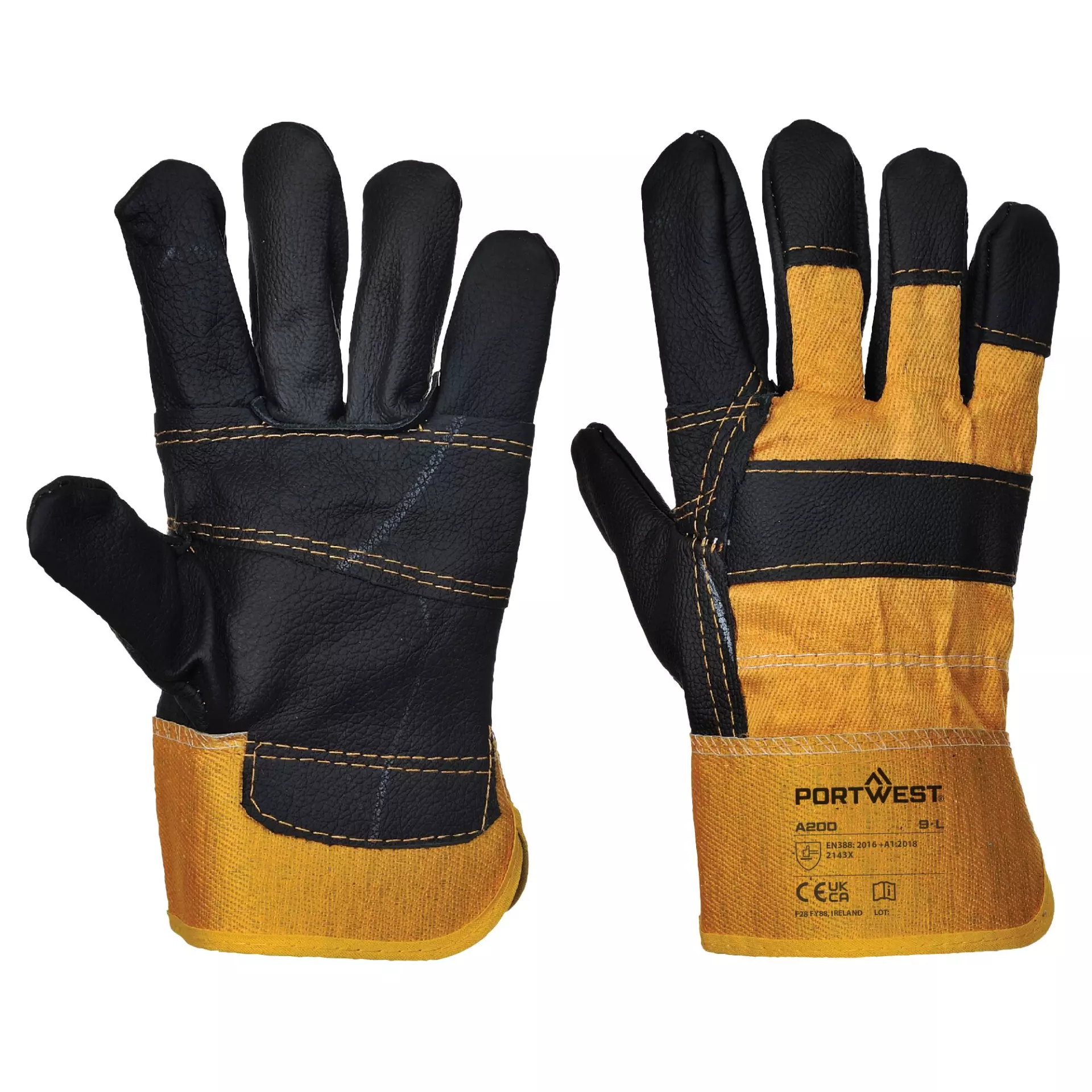 Portwest A200YER, Furniture Hide Glove, Size XL, Yellow, image 3