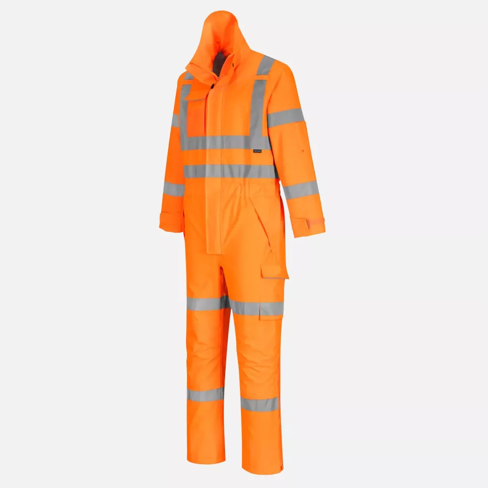 Portwest S593ORR, Hi-Vis Extreme Rain Coverall, Orange, image 1, gallery thumbnail