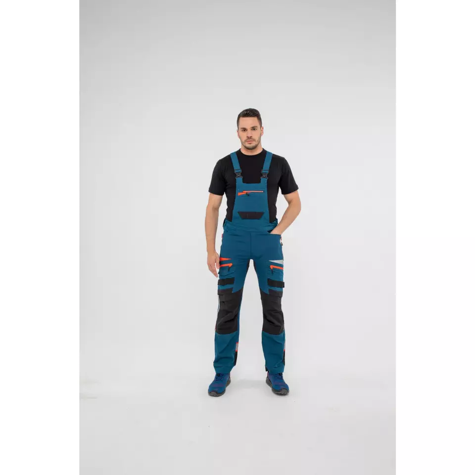 Portwest DX441MBR, DX4 Work Bib and Brace, Metro Blue, image 9, gallery thumbnail