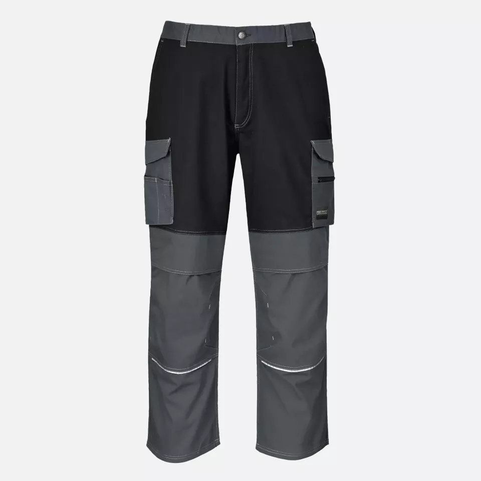 Portwest KS13ZBR, Granite Trousers, Zoom Grey/Black, image 1, gallery thumbnail