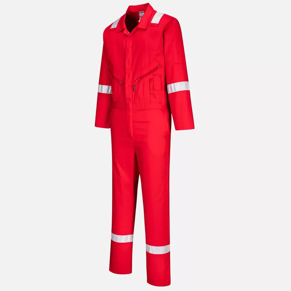 Portwest C814RER, Iona Cotton Coverall, Red, image 2, gallery thumbnail