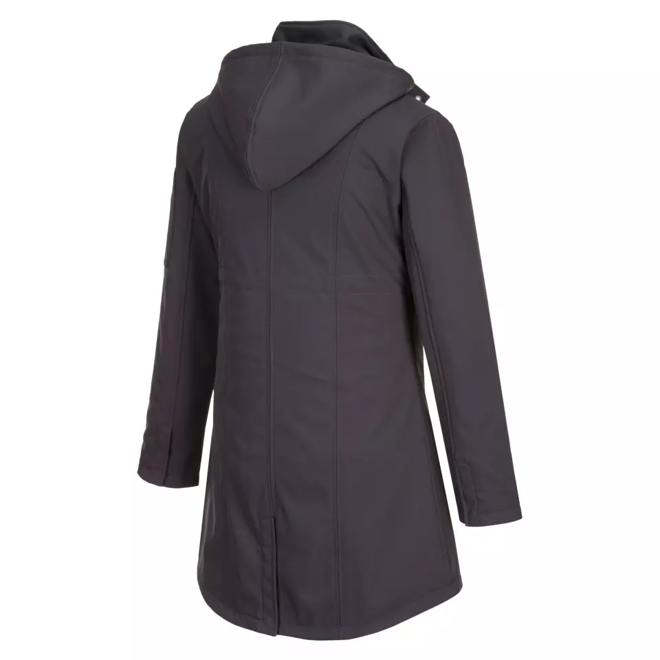 Portwest TK42CGR, Carla Women's Hooded Softshell Jacket (3L), Charcoal Grey, image 3, gallery thumbnail