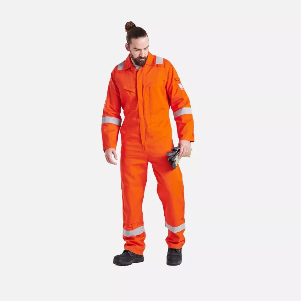 Portwest FR21ORR, Bizflame Work flammhemmender superleichter antistatischer Overall, Orange, image 3, gallery thumbnail