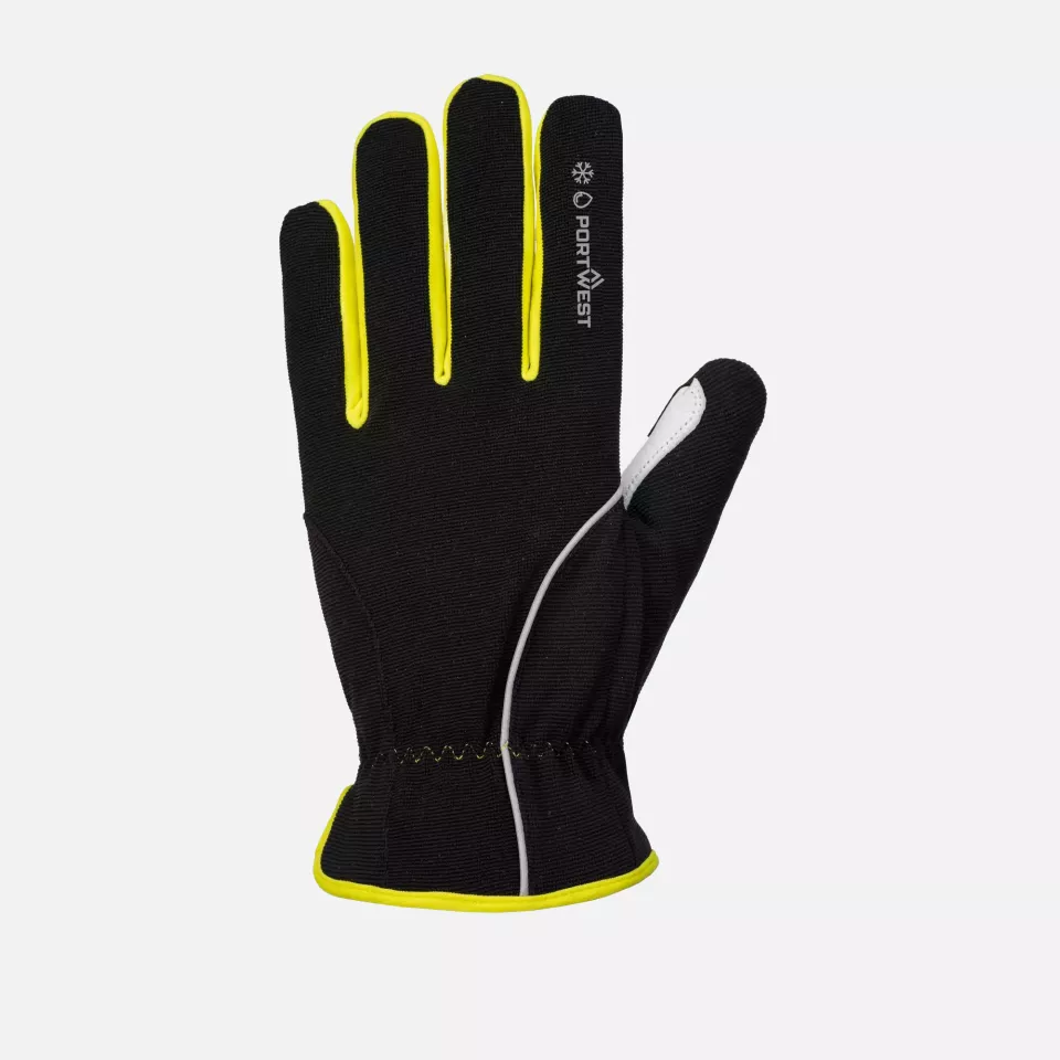 Portwest A776BKY, PW3 Winter Glove, Black/Yellow, image 1, gallery thumbnail